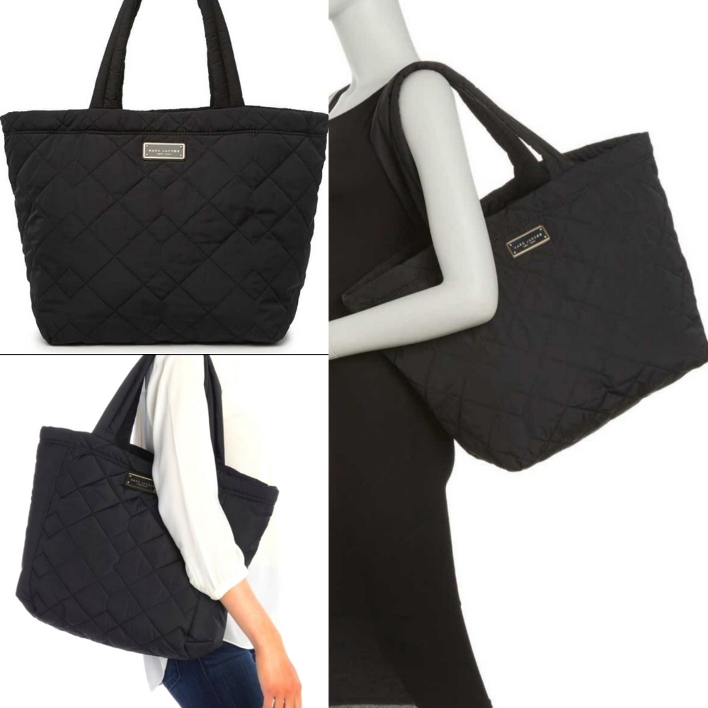 ⭐MARC JABOBS BLACK QUILTED TOTE BAG, USED⭐️